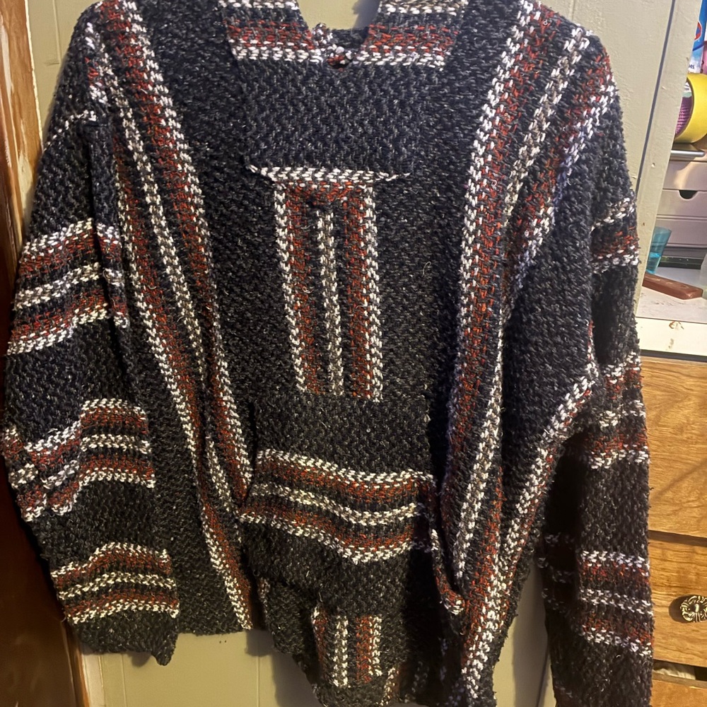 Cozy Black and Red Striped Women's Hoodie